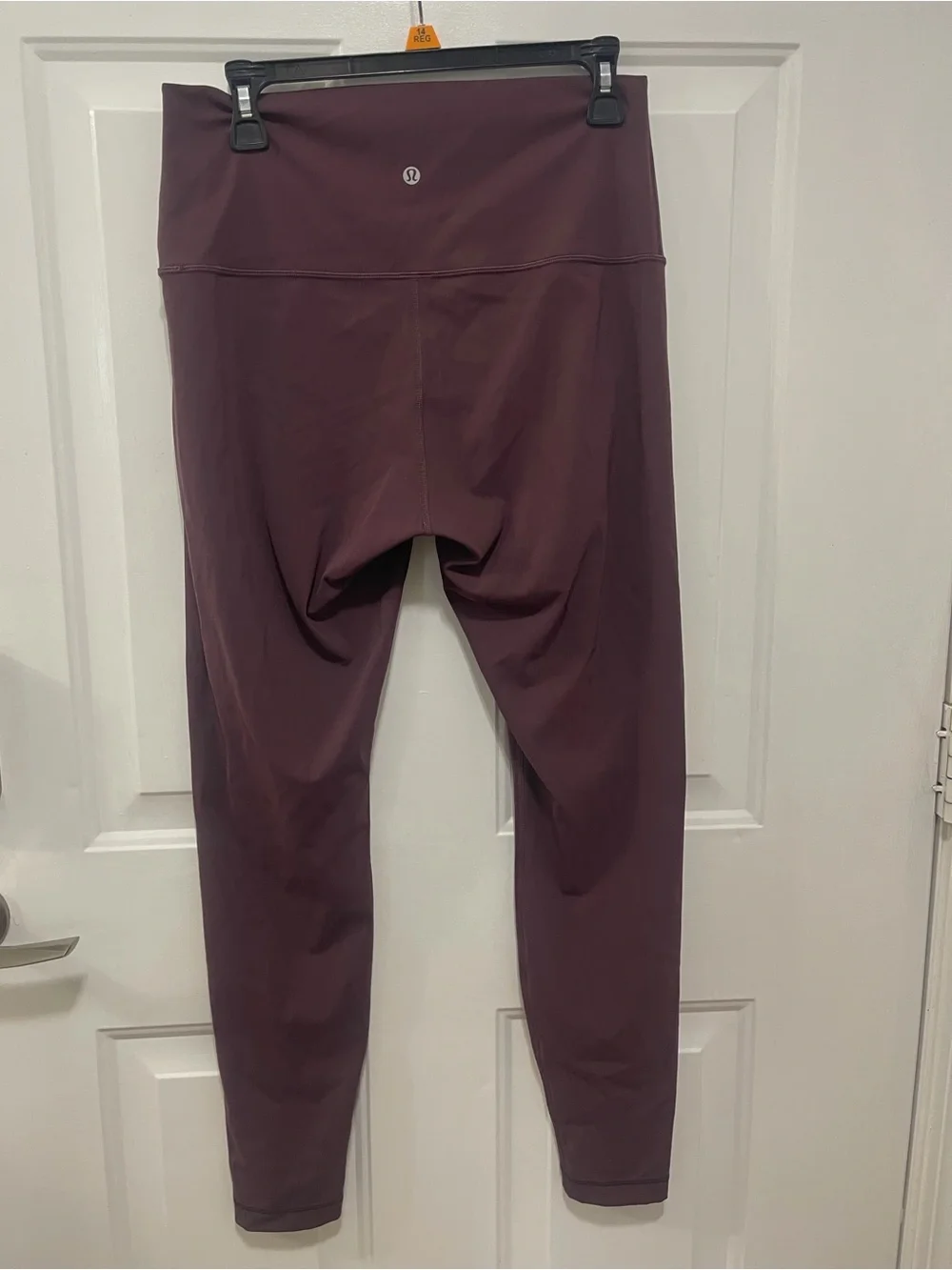 Lululemon High-Waist Athletic Leggings in Wine Sz 12 sports yoga